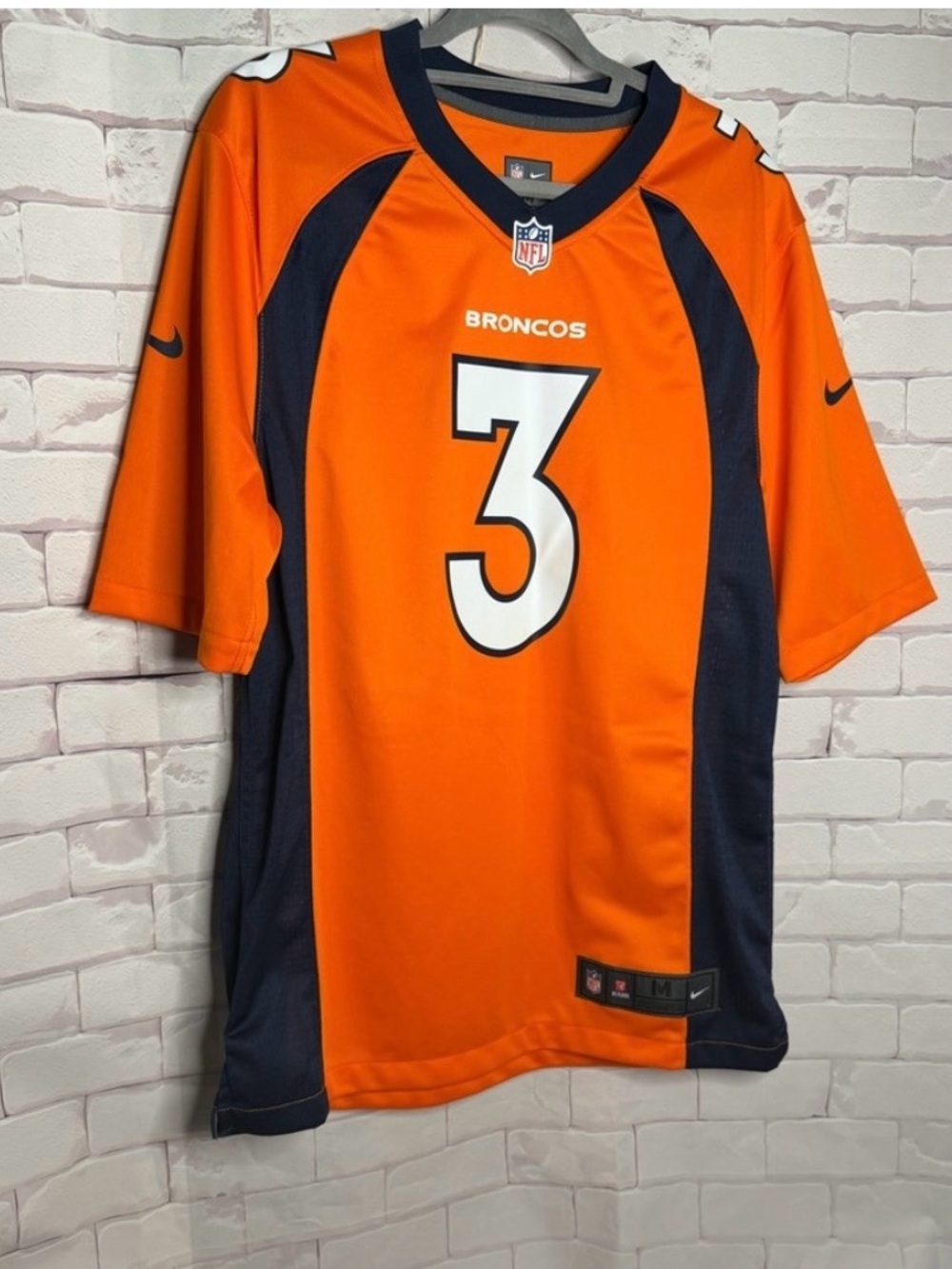 Russell Wilson Denver broncos #3 orange Nike NFL football jersey medium NWOT